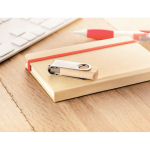 Clásica memoria USB de madera hecha a medida con estuche giratorio color madera