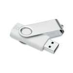 Memoria USB blanca hecha a medida con materiales reciclados color blanco quinta vista