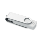 Memoria USB blanca hecha a medida con materiales reciclados color blanco