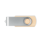 Memoria USB hecha a medida con carcasa de bambú y cubierta metálica color madera septima vista