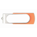Memoria USB de color hecha a medida con carcasa personalizable color naranja septima vista
