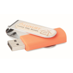 Memoria USB de color hecha a medida con carcasa personalizable color naranja quinta vista