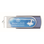 Memoria USB de color hecha a medida con carcasa personalizable color azul ultramarino