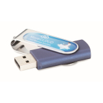 Memoria USB de color hecha a medida con carcasa personalizable color azul ultramarino quinta vista