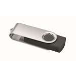 Clásica memoria USB giratoria hecha a medida de varios colores color negro