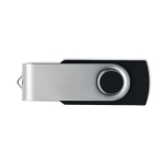 Clásica memoria USB giratoria hecha a medida de varios colores color negro septima vista