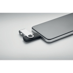 Clásica memoria USB giratoria hecha a medida de varios colores color negro