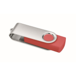 Clásica memoria USB giratoria hecha a medida de varios colores color rojo