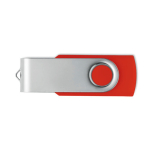 Clásica memoria USB giratoria hecha a medida de varios colores color rojo septima vista