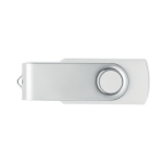 Clásica memoria USB giratoria hecha a medida de varios colores color blanco septima vista