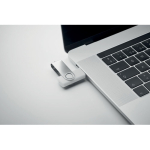 Clásica memoria USB giratoria hecha a medida de varios colores color blanco