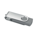 Clásica memoria USB giratoria hecha a medida de varios colores color gris
