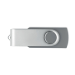 Clásica memoria USB giratoria hecha a medida de varios colores color gris septima vista