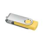 Clásica memoria USB giratoria hecha a medida de varios colores color amarillo