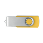 Clásica memoria USB giratoria hecha a medida de varios colores color amarillo septima vista