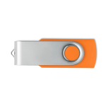 Clásica memoria USB giratoria hecha a medida de varios colores color naranja septima vista