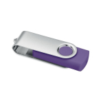 Clásica memoria USB giratoria hecha a medida de varios colores color violeta