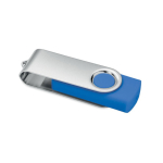 Clásica memoria USB giratoria hecha a medida de varios colores color azul real