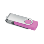 Clásica memoria USB giratoria hecha a medida de varios colores color fucsia