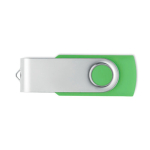 Clásica memoria USB giratoria hecha a medida de varios colores color verde lima transparente septima vista