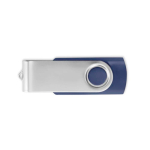 Clásica memoria USB giratoria hecha a medida de varios colores color azul ultramarino septima vista