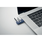 Clásica memoria USB giratoria hecha a medida de varios colores color azul ultramarino