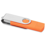 Memoria USB de colores hecha a medida con conexión tipo C color naranja