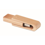 Memoria USB hecha a medida hecha completamente de madera color natural