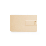 Memoria USB hecha a medida en una tarjeta de paja para personalizar color madera septima vista