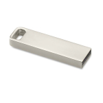Memoria USB pequeña de zinc hecha a medida con detalle rectangular color plateado