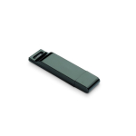 Memoria USB plana hecha a medida con tapa protectora a juego color negro