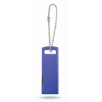 USB giratorio hecho a medida de aluminio fino con opción para colgar color azul quinta vista