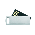 USB giratorio hecho a medida de aluminio fino con opción para colgar color plateado mate septima vista