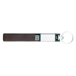 Elegante memoria USB hecha a medida funda de piel y cierre magnético color marrón quinta vista