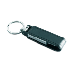 Elegante memoria USB hecha a medida funda de piel y cierre magnético color negro