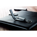 Elegante memoria USB hecha a medida funda de piel y cierre magnético color negro
