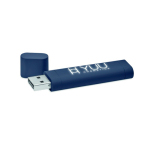 Memoria USB hecha a medida de personalización luminosa con tapa color azul marino