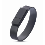 Pulsera USB compacta de silicona hecha a medida para personalizar color negro