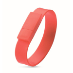 Pulsera USB compacta de silicona hecha a medida para personalizar color rojo