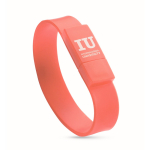 Pulsera USB compacta de silicona hecha a medida para personalizar color rojo