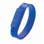 Pulsera USB compacta de silicona hecha a medida para personalizar color azul eléctrico