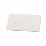 Memoria USB hecha a medida en tarjeta rectangular para personalizar color blanco septima vista