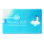 Memoria USB hecha a medida en tarjeta rectangular para personalizar color blanco