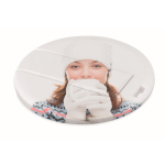 Memoria USB hecha a medida en forma redonda para personalizar 100% color blanco