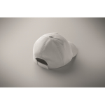 Gorra para niños de algodón de 5 paneles 180 g/m² color blanco vista fotografía cuarta vista