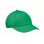 Gorra para niños de algodón de 5 paneles 180 g/m² color verde