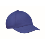 Gorra para niños de algodón de 5 paneles 180 g/m² color azul real
