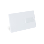 Tarjeta USB compuesta de plástico y forma de tarjeta de crédito color blanco