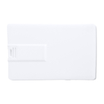 Tarjeta USB compuesta de plástico y forma de tarjeta de crédito color blanco