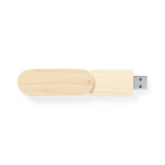 USB de madera en formato giratorio con carcasa protectora color madera primera vista